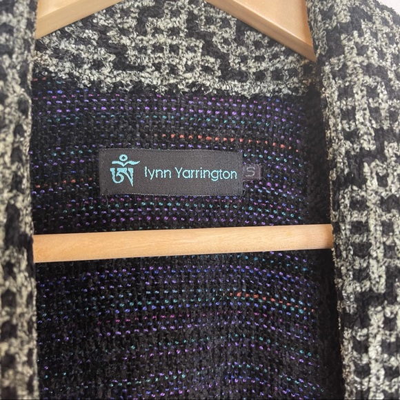 Lynn Yarrington Artist Fiber Handwoven Chenille Open Front Jacket Cardigan Sz Sm - Picture 8 of 11